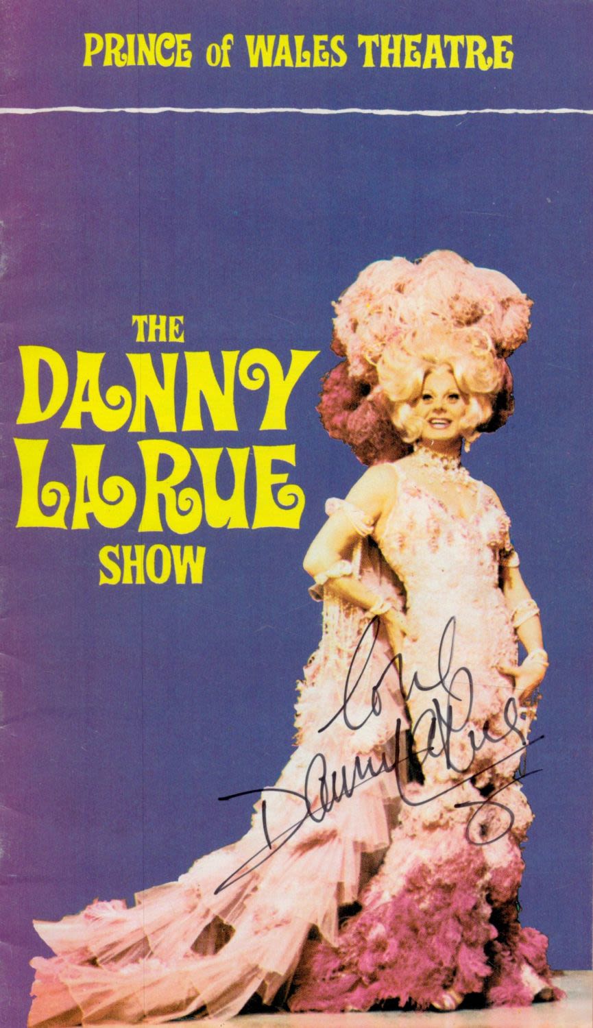 Lot 190: Danny La Rue (1927-2009) Entertainer Signed Vintage 1973...