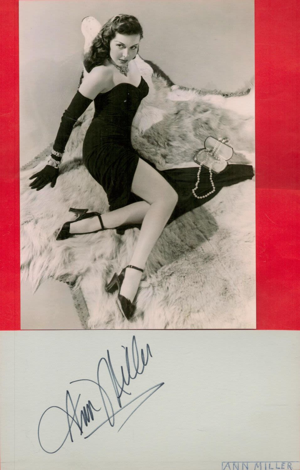 Lot 196: Ann Miller (1923-2004) Actress Signed Card With Photo....