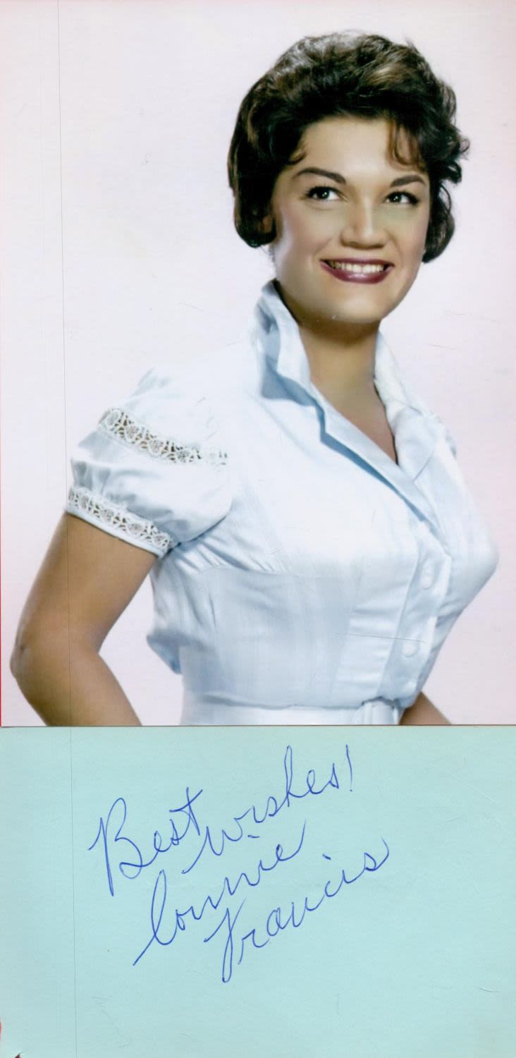 Lot 208: Connie Francis Singer Signed Album Page With Photo....