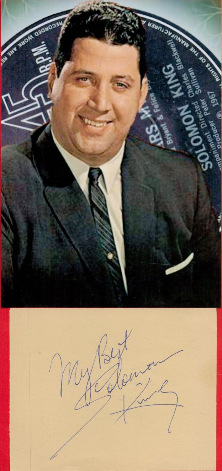 Lot 209: Solomon King (1930-2005) Singer Signed Album Page With...