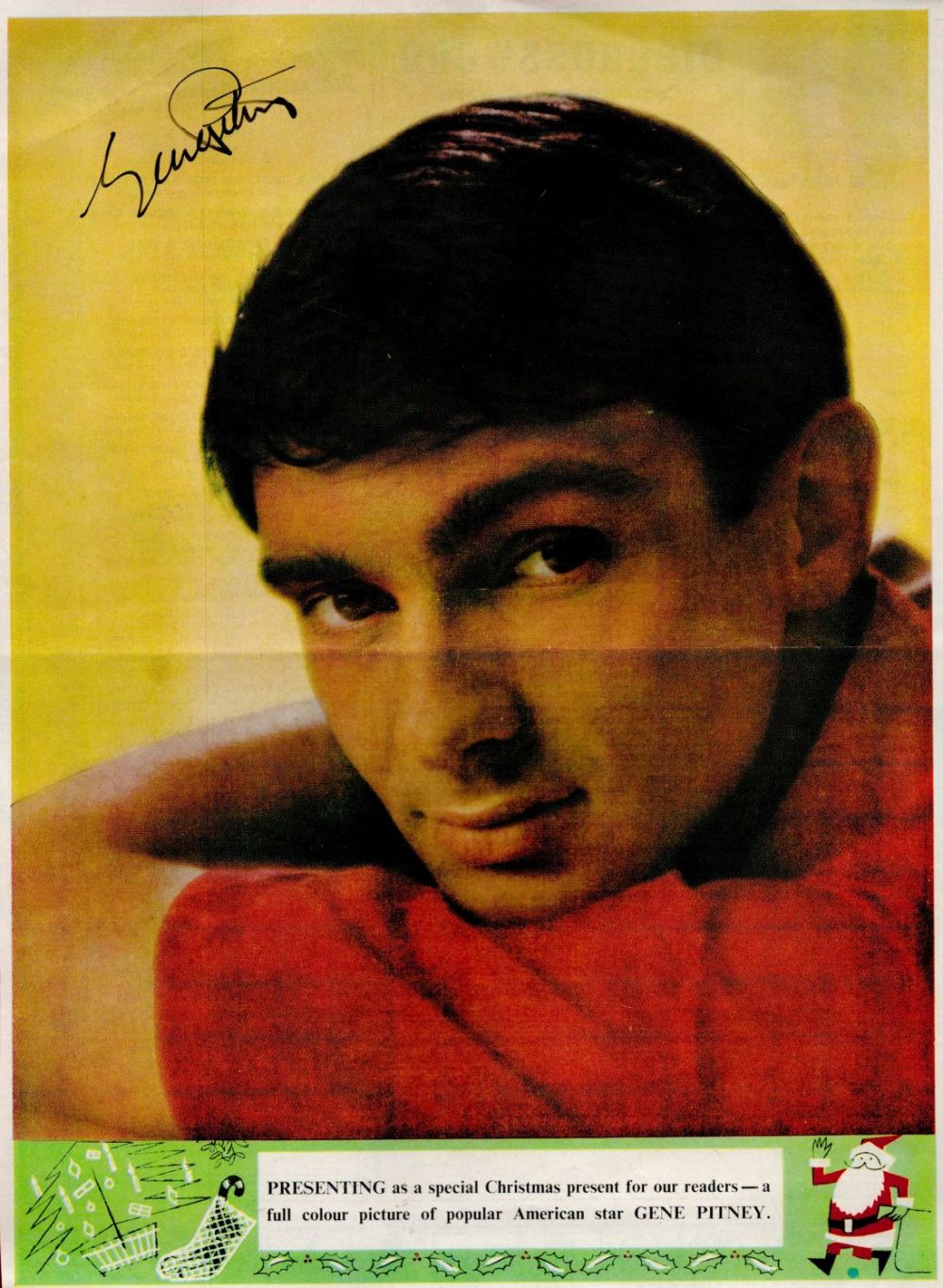 Lot 211: Gene Pitney (1940-2006) Singer Signed Vintage 1965 Picture....