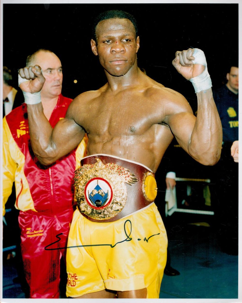 Lot 216: Chris Eubank Boxing Champion Signed 8x10 Photo. All...