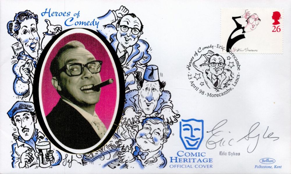 Lot 248: Eric Sykes Signed Comic Heritage Official FDC With...