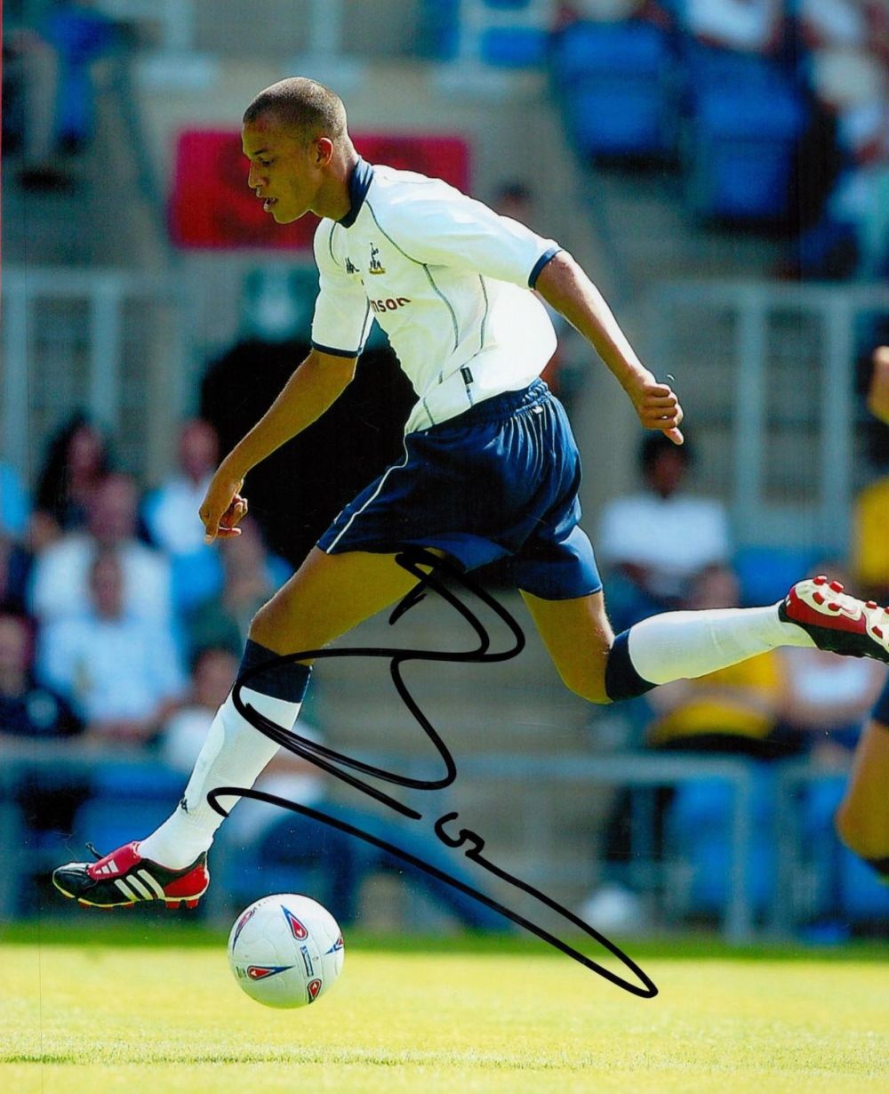 Lot 258: Football Bobby Zamora signed Tottenham Hotspur 10x8 colour...