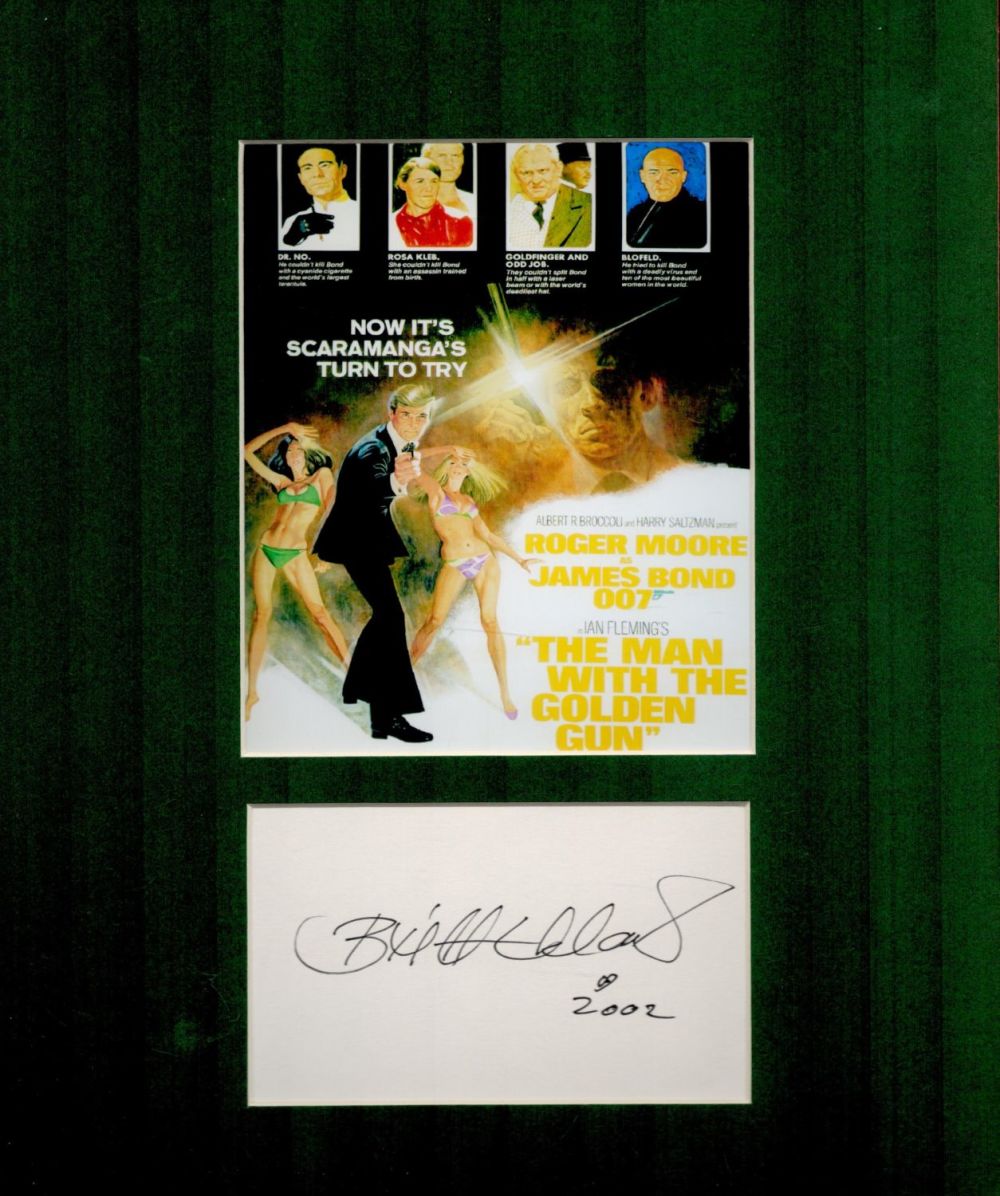 Lot 277: Britt Ekland 12x10 overall mounted signature piece includes...