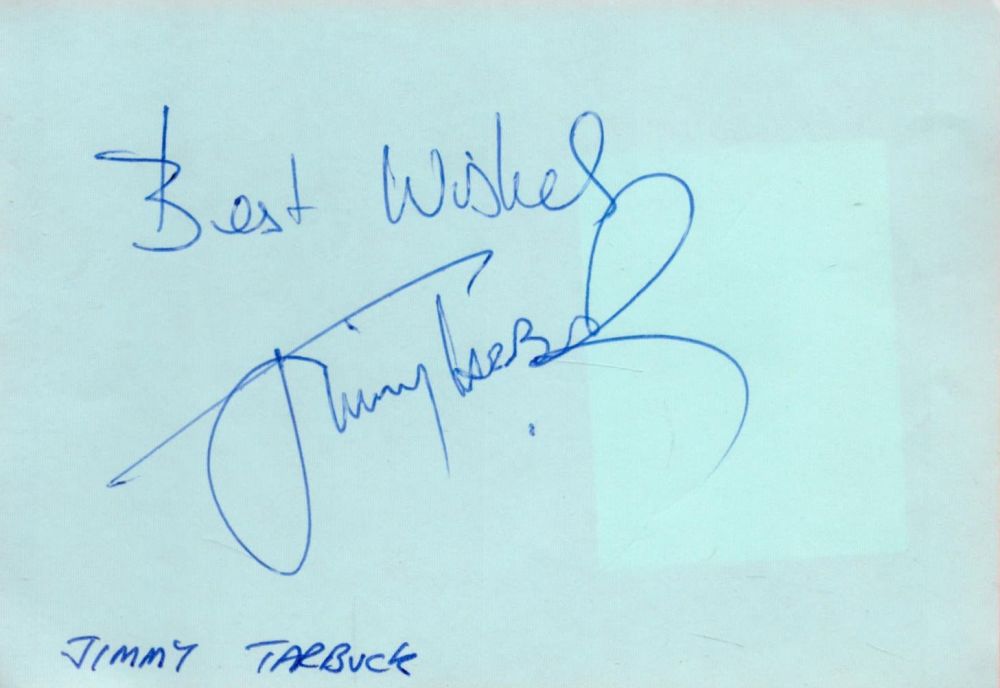 Lot 286: Jimmy Tarbuck signed 6x4 album page. All autographs...