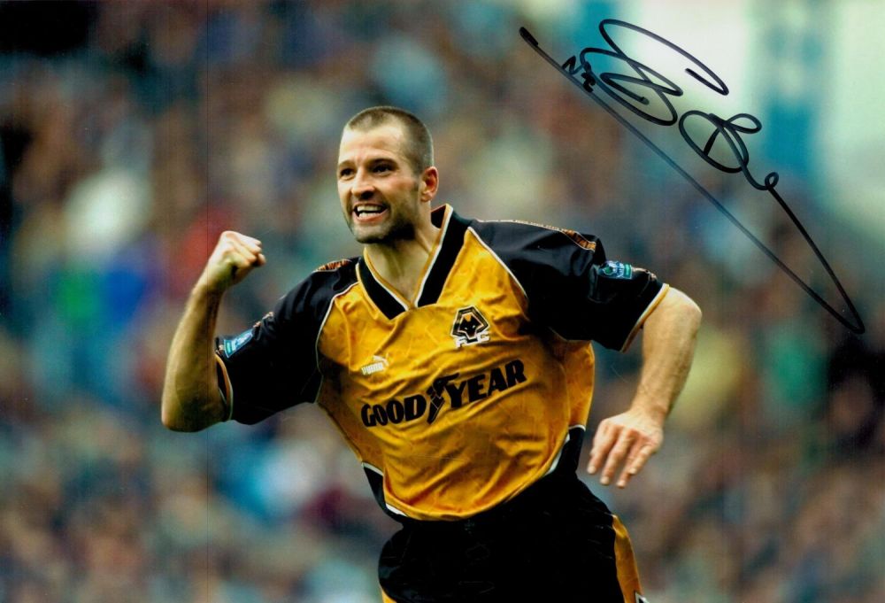 Lot 303: Football. Wolves Legend Steve Bull Signed 12x8 inch...