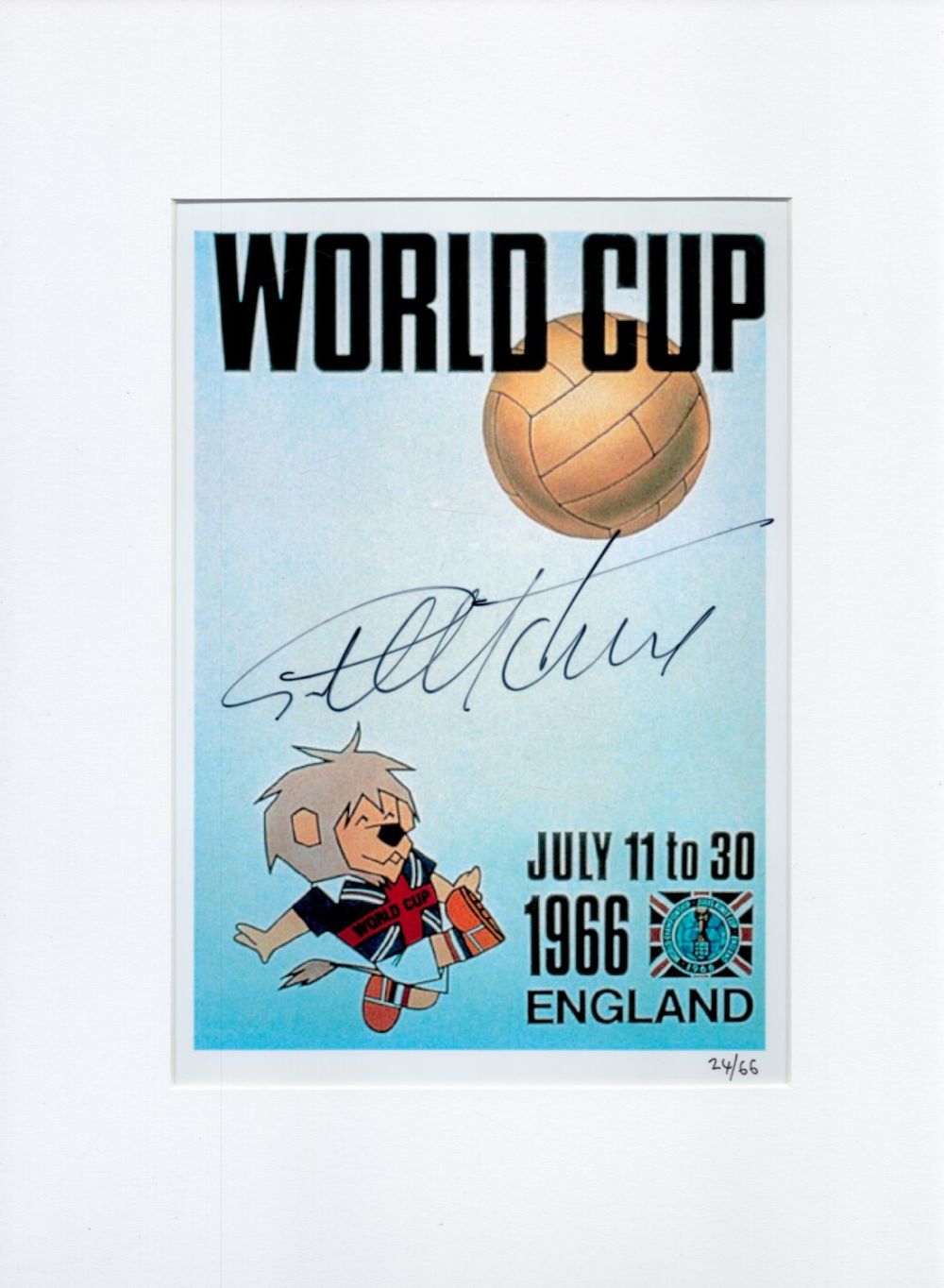 Lot 305: Football. Geoff Hurst Signed 24/66 World Cup Willie...
