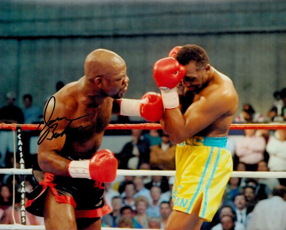 Lot 308: Boxing. Iran Barkley Signed 10x8 inch Colour Photo....