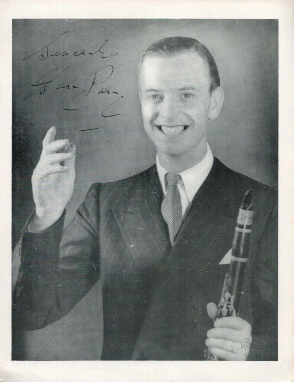 Lot 311: Opera Soloist Aaro Parn Signed 9x7 inch Black...