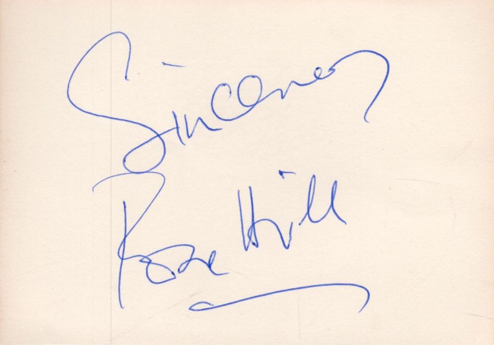 Lot 312: Allo Allo Star Rose Hill Signed Vintage Autograph...
