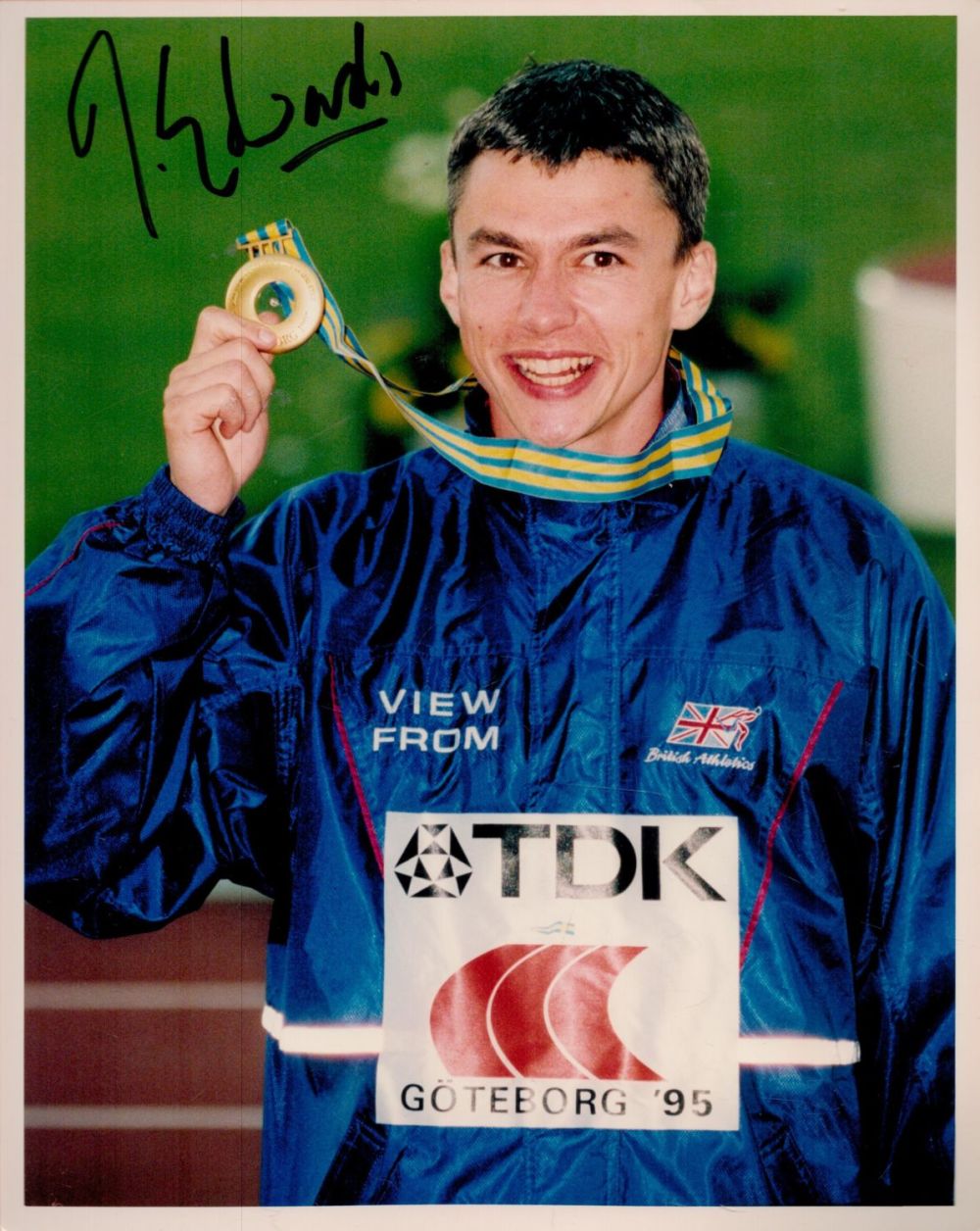 Lot 313: British Olympic Champion Gareth Edwards Signed 10x8 inch...