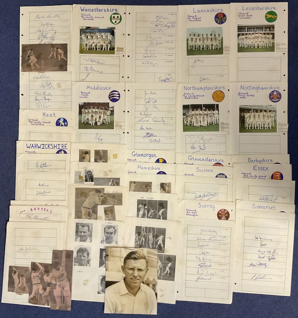 Lot 321: Cricket Collection of 50 Plus A4 Sheets Filled...