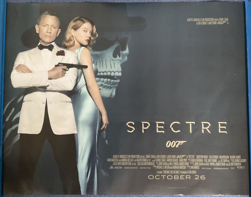 Lot 346: James Bond- Spectre Original 2015 Quad Advance Movie...