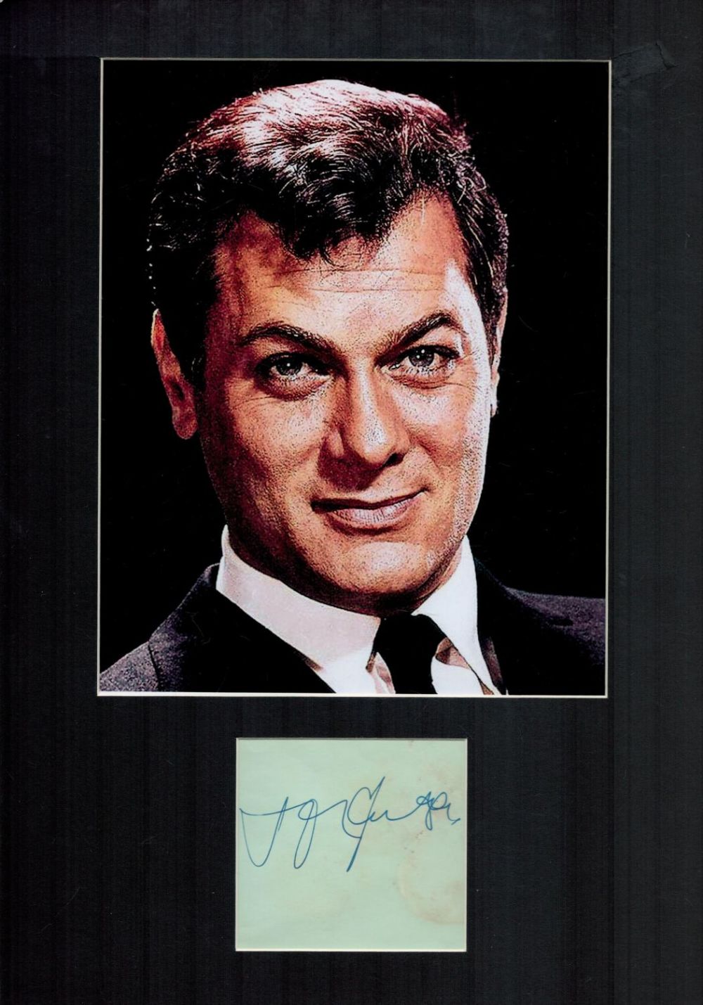 Lot 361: Tony Curtis Signed Signature Page With Colour Photo,...