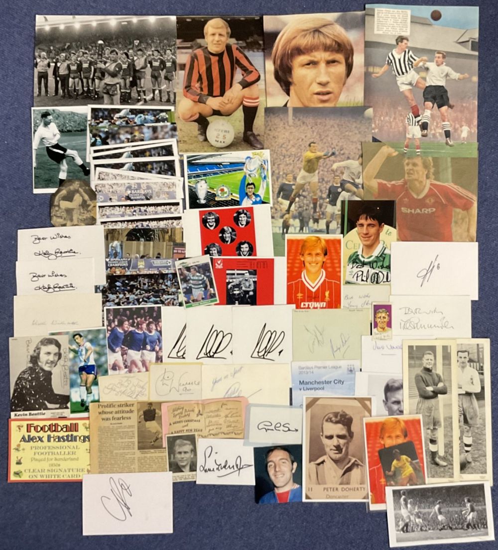 Lot 369: Football Collection of Signatures on Various Items. Signatures...