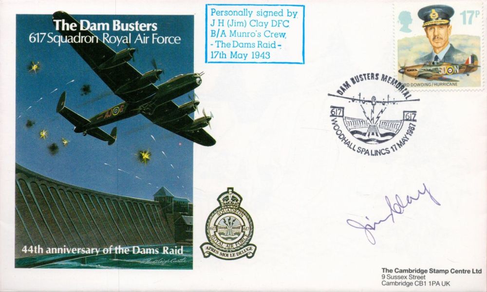 Lot 378: WW2 Jim Clay DFC Signed 44th Anniversary of...