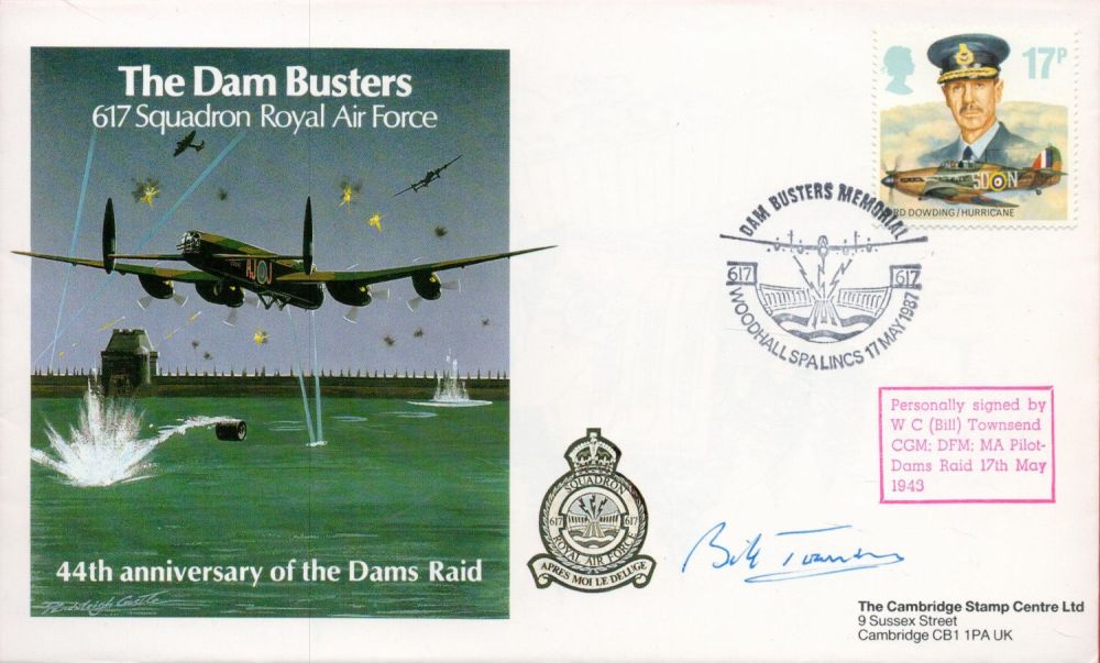 Lot 383: WW2 Bill Townsend DFM Signed 44th Anniversary of...