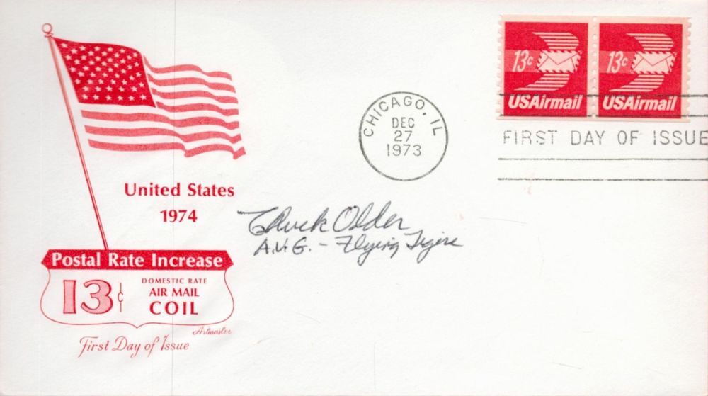 Lot 392: WW2 US Fighter Ace Chuck Older Signed on...