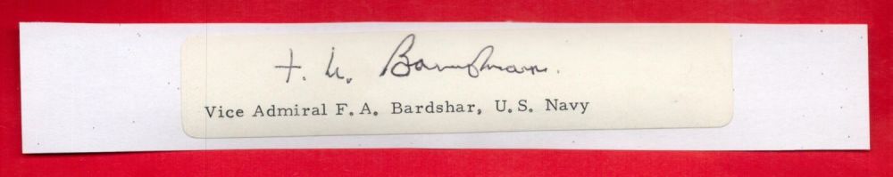 Lot 400: WW2 US Ace Vice Admiral Frederic Abshire Bardshar...