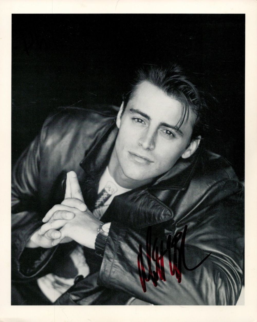 Lot 405: Matt Le Blanc signed 10x8 black and white...