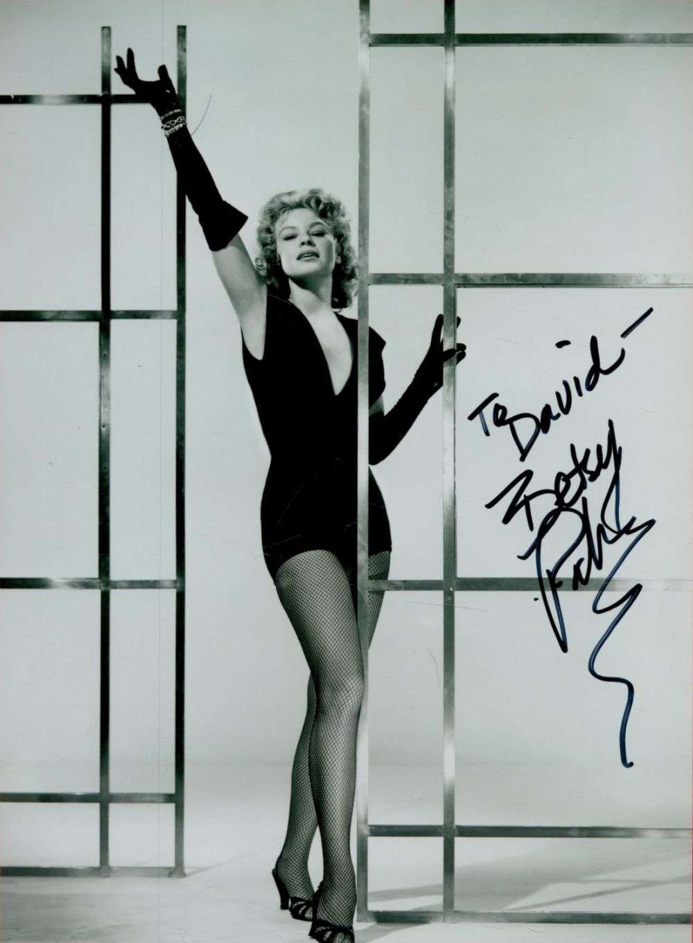 Lot 406: Betsy Palmer signed 10x8 vintage black and white...