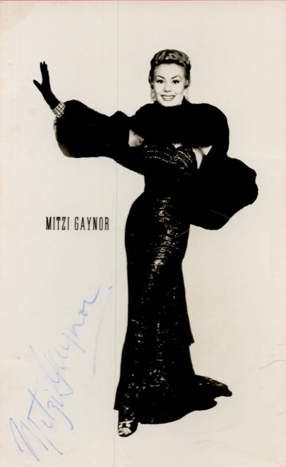 Lot 425: Mitzi Gaynor signed 6x4 vintage black and white...