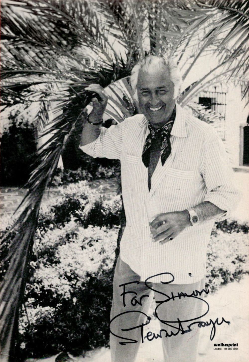 Lot 426: Stewart Grainger signed 6x4 black and white photo...