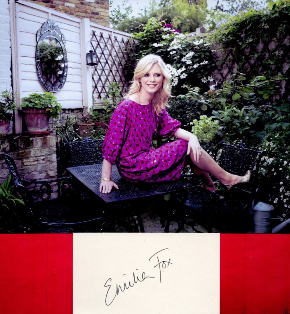 Lot 457: Emilia Fox signed album page and 10x8 unsigned...