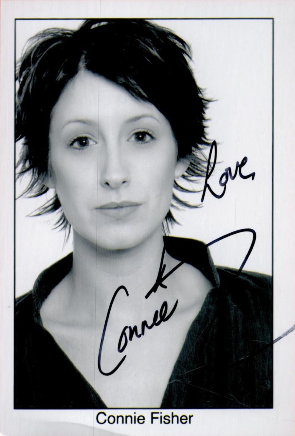 Lot 458: Connie Fisher signed 6x4 black and white promo...