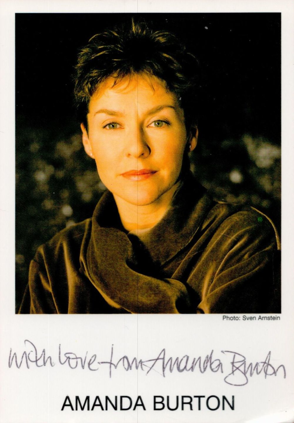 Lot 469: Amanda Burton signed 6x4 colour promo photo. All...