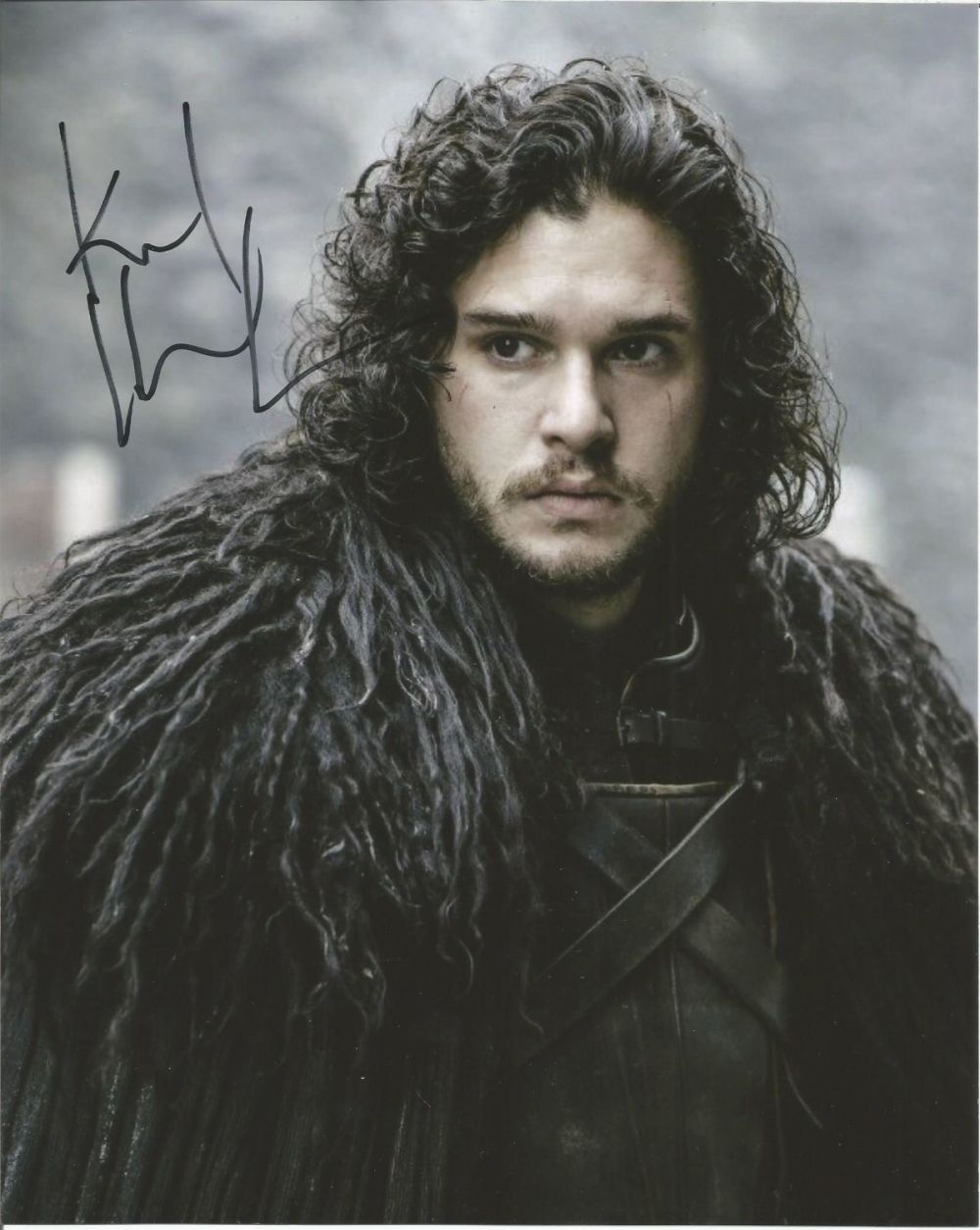 Lot 498: Actor Kit Harrington signed 10x8 colour photo in...