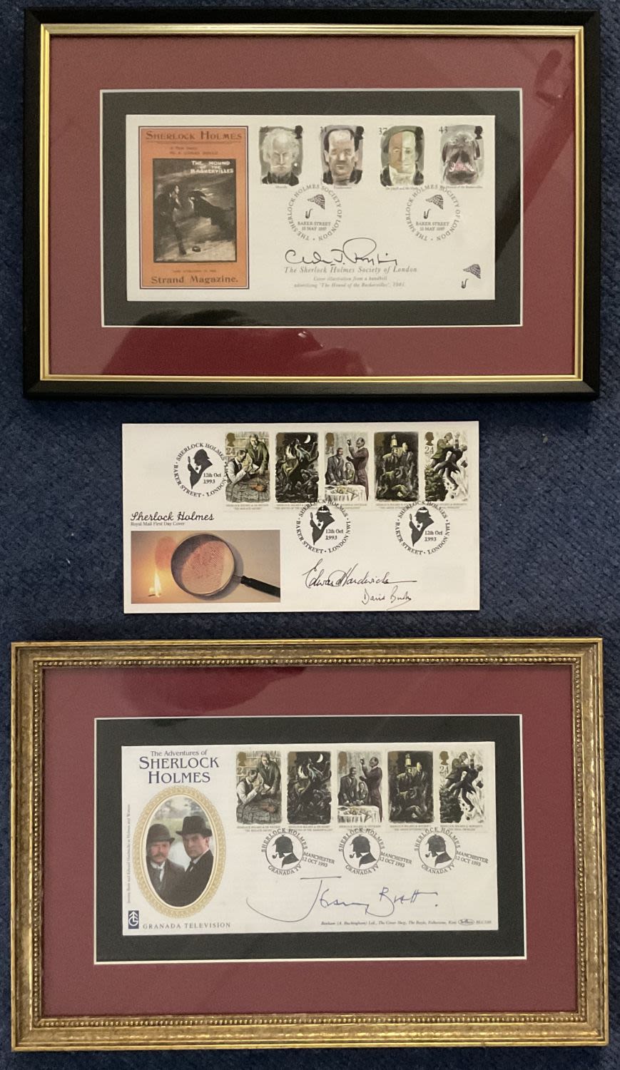 Lot 500: Sherlock Holmes Collection. Framed official covers including Jeremy...