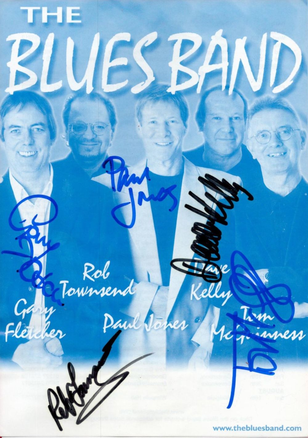 Lot 505: Blues Band signed 8x6 Promo Flyer signatures include...