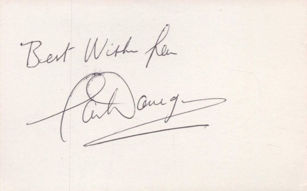 Lot 515: LONNIE DONEGAN Signed 5 x 3 inch White...