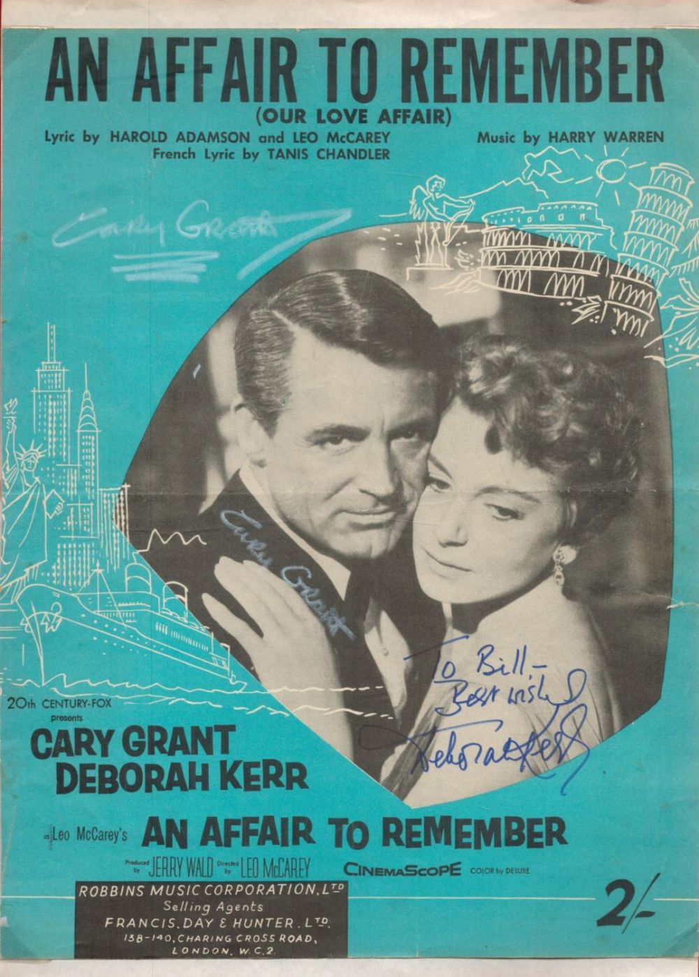 Lot 523: Cary Grant and Deborah Kerr Signed An Affair...