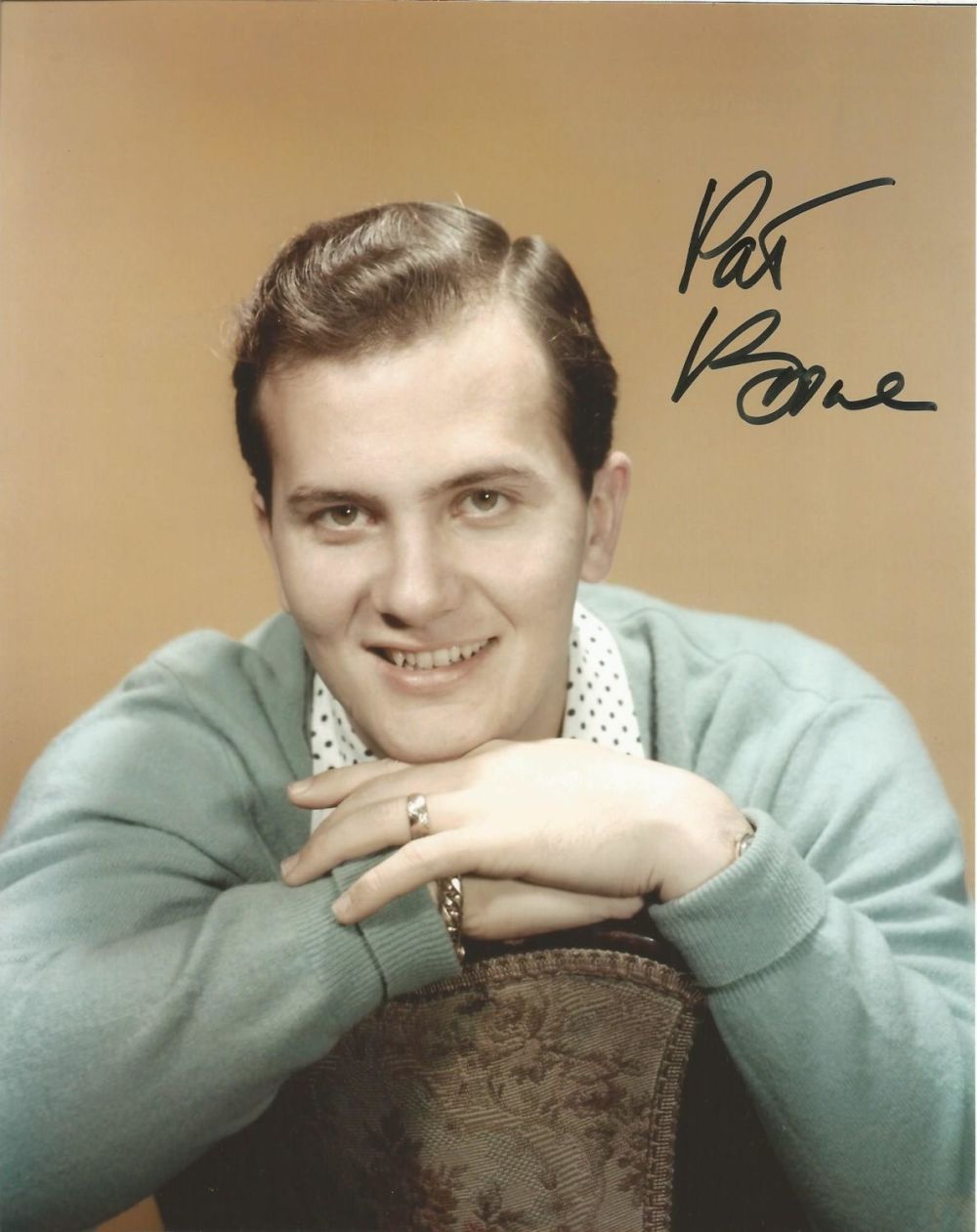 Lot 535: Singer Pat Boone signed 10x8 colour photo. All...