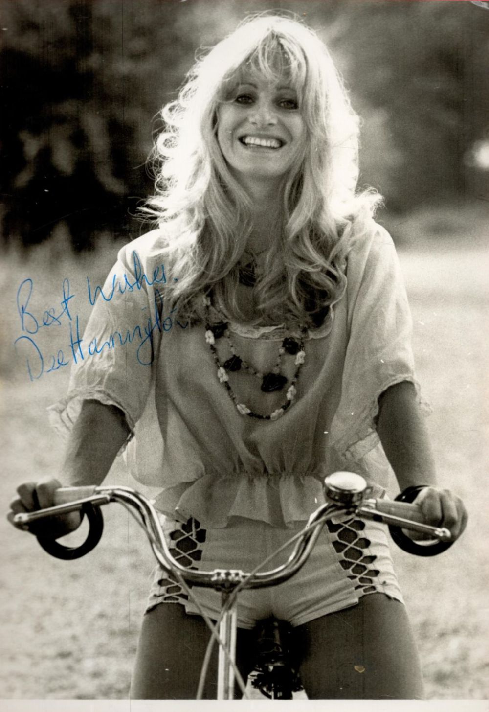 Lot 550: Dee Harrington signed 10x7 black and white photo....