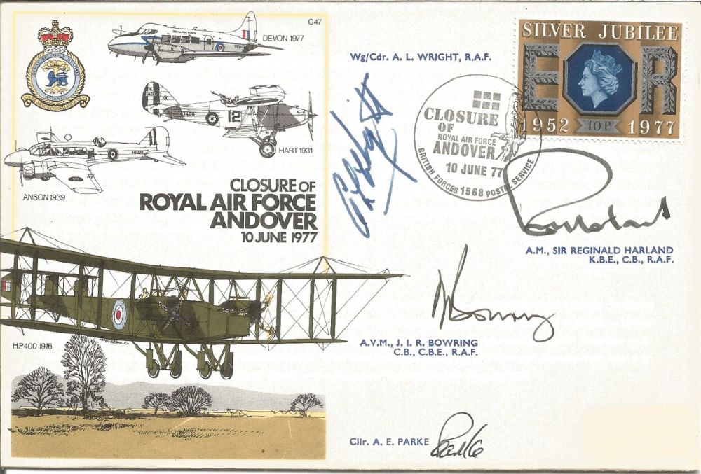 Lot 566: RAF Andover multiple signed RAF cover. Flown and...