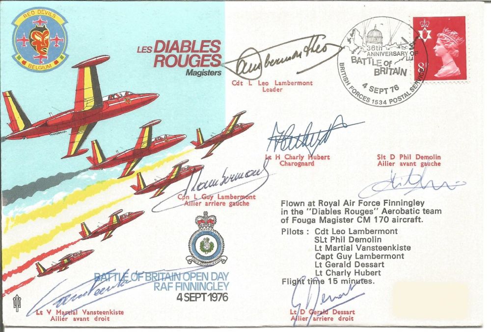 Lot 572: Diables Rouges Air Display team cover flown and...