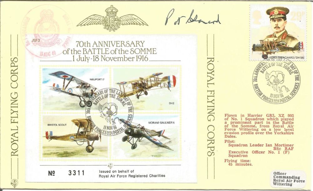 Lot 580: Wg Cdr N. P. W. Hancock DFC signed...