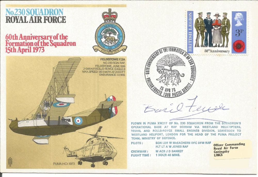 Lot 584: Basil Feneron Signed No. 230 Squadron RAF 60th...