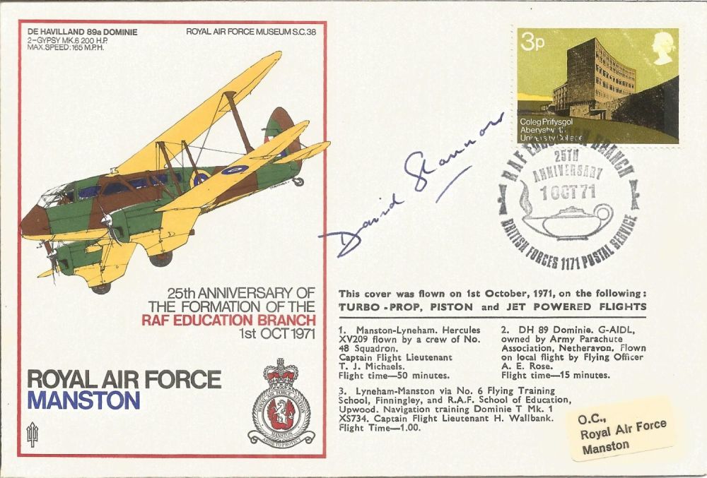 Lot 587: David Shannon signed RAF Manston 25th Anniversary of...