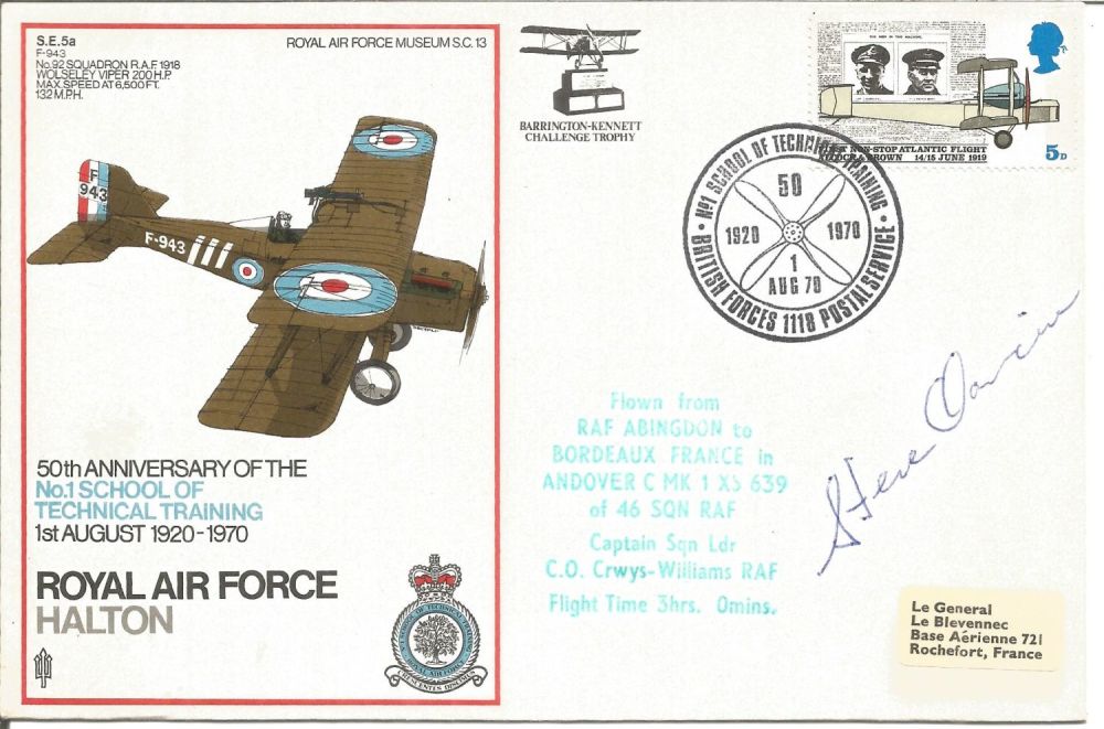 Lot 588: Steve Oancia signed RAF Halton 50th Anniversary of...