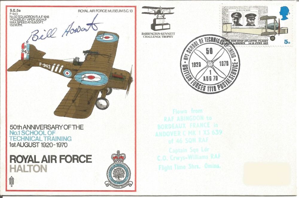 Lot 593: Dambuster Bill Howarth signed RAF Halon 50th Anniversary...