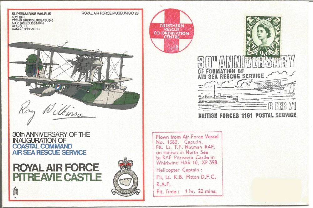 Lot 599: Ray Wilkinson signed RAF Pitreavie Castle FDC 30th...