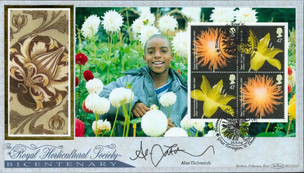 Lot 600: Alan Titchmarsh signed Royal Horticultural Society FDC. 25/5/04...