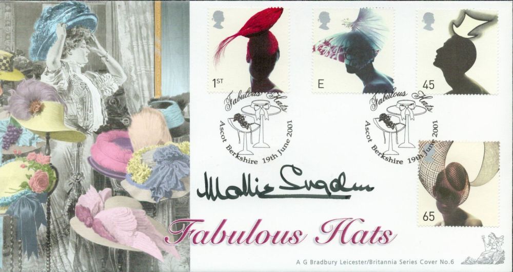 Lot 604: Mollie Sugden signed Fabulous Hats FDC. 19/6/2001 Ascot...