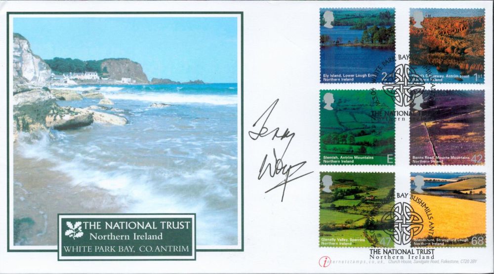 Lot 612: Terry Wogan signed The National Trust FDC. 16/3/04...
