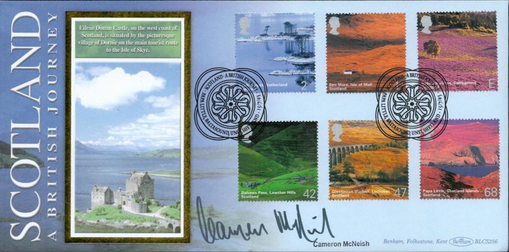 Lot 625: Cameron McNeish signed Scotland A British journey FDC....